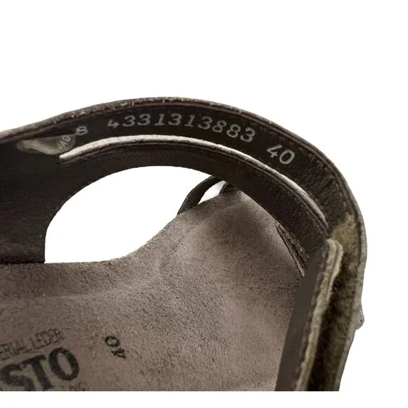 Mephisto Air Relax Wedge Sport Sandals  Womens 40 / 9.5  Beige w Rhinestones - Picture 11 of 11